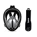 Vaincre 180° View Snorkel Mask Full Face Free Breathing Snorkeling with Anti-fog & Anti-leak, Dry Full Face Diving Mask