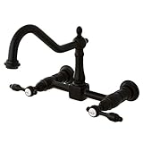 Kingston Brass KS1245TAL Tudor 8 Inch Center Kitchen Faucet Without Sprayer, Oil Rubbed Bronze, 8-1/