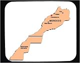 Decorated Mouse Pad with morocco, africa, map