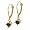 14k Yellow Gold Black Diamond Earrings (3/8 cttw)