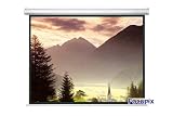 Focupix BriteG 4:3 Electric Projector Screen W/Dual Remote-113 - Elegant White