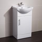 45 White Basin Vanity Unit