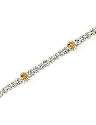 14kt Yellow Gold Round Citrine Bracelet