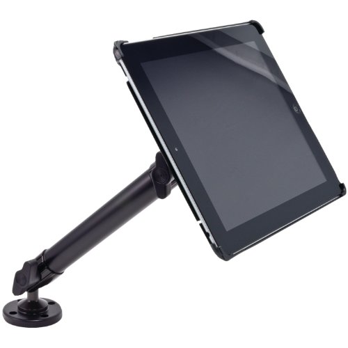 ARKON Heavy Duty 10-Inch 4 Hole Drill Base Mount with Custom Holder for new iPad/iPad 2 (IPM3-HD005)