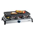 Severin RG 2617  Raclette-Partygrill, chrom-schwarz / 8 Pf�nnchen / 1100 W / extra lange Zuleitung (2 m)