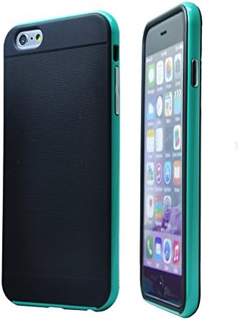 TOTU TPU Case + PC Metallic Bumper ShockProof Hybrid Cover for iPhone 6 PLUS (5.5'') (Black/Green)