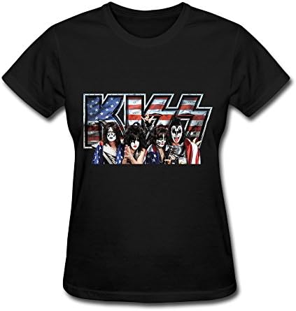 Kiss Freedom To Rock Tour 2016 Poster T Shirt For Women Black