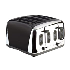 Prestige Deco Toaster, Black, 4 Slice