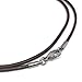 Loralyn Designs Brown Round Leather Necklace Cord (2mm) with Stainless Steel Clasps (24 Inch)