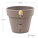 Santino Self Watering Planter Latina 9.2 Inch Shade Flower Pot with Bottom Watering and Water Level Indicator for Indoor/Outdoor use for All Plants, Flowers, Herbs