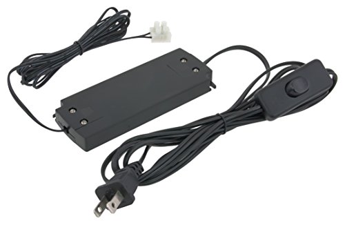American LightingPS-12-12VPI-T 12V DC Class 2 Plug-in Driver for Futura Disc Light Series, 6' Power Cord with Rocker Switch, Black