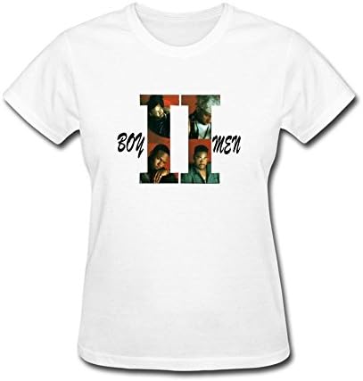 FUSHUOBTW Women's Boy II Men T-shirt Size M White