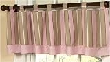JoJo Designs Window Valance - Pink and Brown Modern Polka Dots