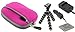 4n1 Neoprene Sleeve Case (Magenta) and / NP-40 AC DC Charger / Battery / Tripod for Casio Exilim EX-Z750 7.2 Megapixel Digital Camera