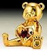 Teddy Bear Garnet Swarovski January Birthstone Figure