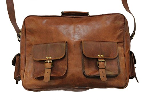 Vintage Crafts Vintage Leather Laptop Bag Messenger Handmade Briefcase Crossbody Shoulder Bag