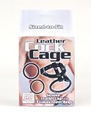 Leather Penis Cage With 3 Rings