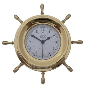 Weems & Plath Ship's Wheel Collection Bell Clock