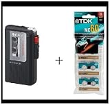 Sony M-470 Microcassette Voice Recorder with TDK 60 Minute Micro Cassette 3-Pack