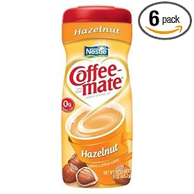 Coffee-mate Powder, Hazelnut, 15-Ounce Units (Pack of 6)