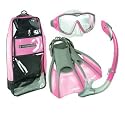 US Divers Diva LX Mask Fins Dry Snorkel Set with Gear Bag