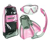 Diva 1 LX Mask- Island Dry LX Snorkel - Trek Fin - Travel Bag