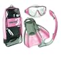 U.S. Divers Diva LX Mask Fins Dry Snorkel Set with Gear Bag