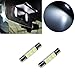 PA 2x LED 5050 3SMD Fuse Festoon Bulb Dome Interior Light & Car Auto Interior License Plate Light (31mm, WHITE)