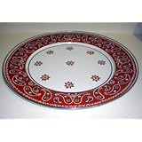 Golden Rabbit Bandana Enamelware Dinnerware, Charger by Bandana Robin Roderick