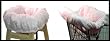 Ritzy Sitzy Shopping Cart + High Chair Cover in Pink Minky Dot & Sweet Baby Pink