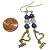 Fluorite Earrings 08 Dangle Lapis Mom Heart Green Blue Gold Mothers Gemstone 2.3