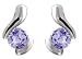 9ct White Gold Ladies 0.6ct Tanzanite Cradle Earrings