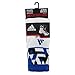 adidas Youth Boys Energy Camo 2-Pack Crew Socks, White/Bold Blue/Black, Medium
