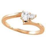 14K Rose Gold Diamond Engagement Ring - 0.31 Ct.