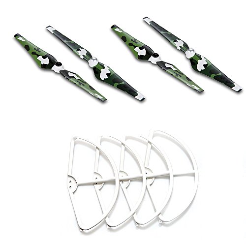 Wmicro 9" 9443 Propeller Prop Protector Guard Bumper + 2 Pair 9443 Self-Tightening Camouflage Propeller Prop CW CCW For DJI Phantom 1 FC40 2 Vision Vision+