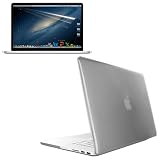 Skque Clear Crystal Hard Transparent Case Cover + LCD Screen Protector Guard for Apple MacBook Pro 13.3" with Retina display