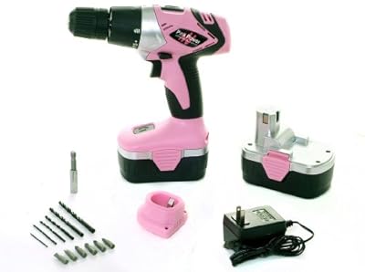 Pink Power PP182 18V Cordless Drill Kit for Women