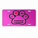 American Foxhound Dog Dogs Pink Animal Metal License Plate Wall Sign Tag