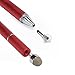 H&T(TM) Second Generation Fine Point Stylus with Two Tip [2 in 1] for Ipad, Ipad Air, Ipad Mini, Iphone, Samsung Galaxy, Nexus, Lg G Pad, HTC and Other Touch Screen Devices (Red)