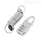 uxcell ナンバー可変式南京錠 　ワイヤー　3桁番号　安全南京錠旅行