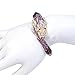 EVER FAITH® Gold-Tone Bold Dragon Bracelet Purple Austrian Crystal