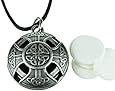 Celtic Cross Pewter Aroma Aromatherapy Essential oil Diffuser Necklace locket Pendant Jewelry
