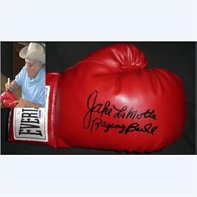 Jake LaMotta (The Raging Bull) Signed Autographed Everlast Boxing Glove (PSA/DNA COA)
