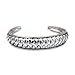 Sterling Silver Basket Weave Wide Cuff Bracelet title=