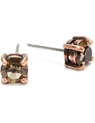 1928 Jewelry Smoked Topaz Crystal Stud Earrings