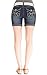 WallFlower Juniors Chop Pocket Mid Thigh Denim Shorts