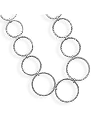 24" Graduated Patterned Ring Necklace