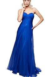 Strapless Mermaid Floor Length Crystal Chiffon Corset   Waistline Evening Dress 