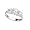 Elements Sterling Silver R2045C 54 Ladies' Clear Cubic Zirconia Three Stone Ring - Size Medium