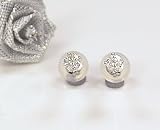 018 Carat Round White Diamond Solitare Stud Earring In 14ct White Gold